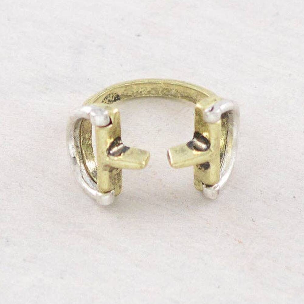 Western Horse Bit Ring – Two Tone